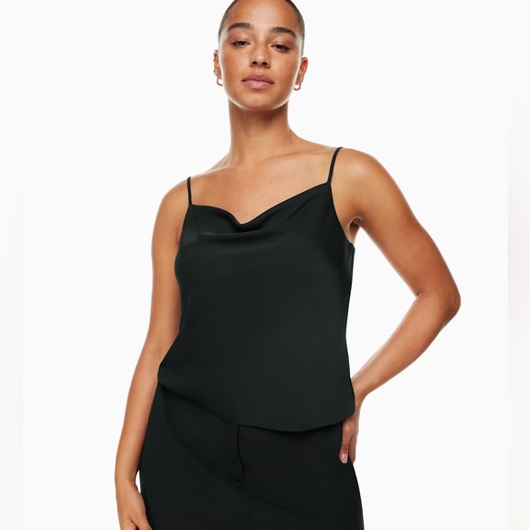 Aritzia Navy Cami top & slip satin midi skirt SET!!! - Picture 2 of 6